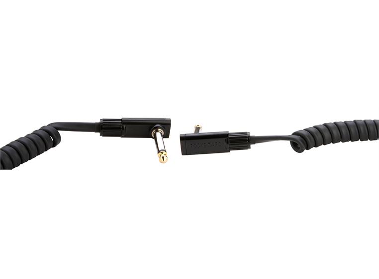 RockBoard Flat Patch Cable, 100 cm Black Coiled Series