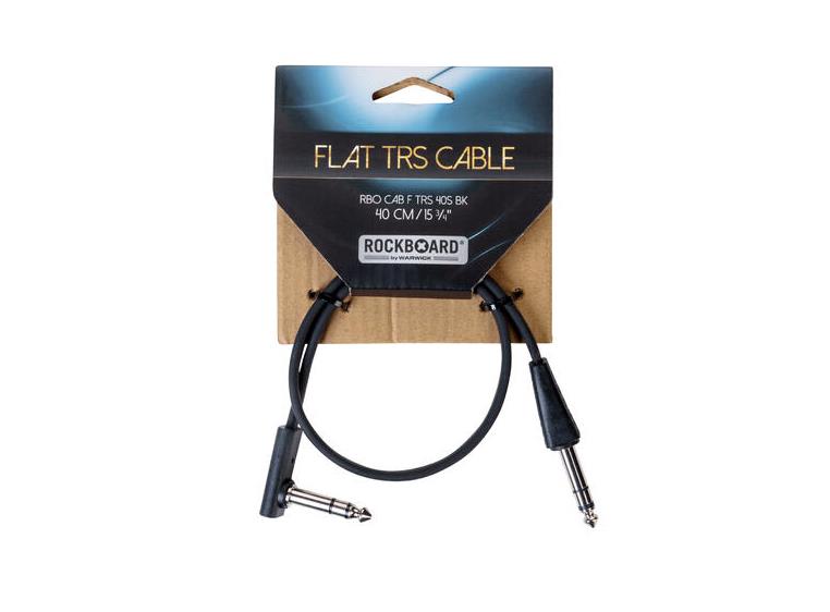 RockBoard Flat TRS Cable 40 cm 15 3/4", Straight/Str. BLK