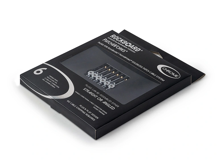 RockBoard Solderless Plugs, 6 pcs. PatchWorks, Chrome 