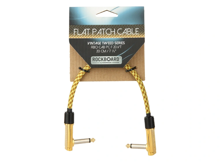 RockBoard Vintage Tweed Series Flat Patch Cable - 20 cm 