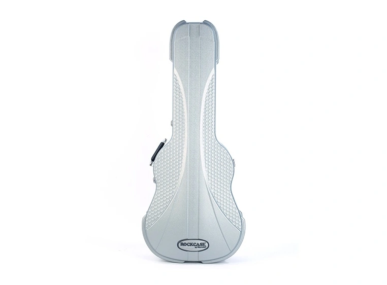 RockCase Acoustic Guitar ABS Case Curved - Silver, Premium Line 