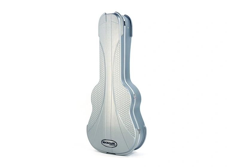 RockCase Acoustic Guitar ABS Case Curved - Silver, Premium Line 