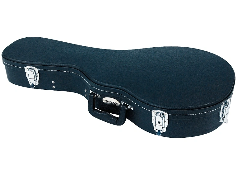 RockCase Mandolin Hardshell Case (Large), Arched Lid, Curved - Black 