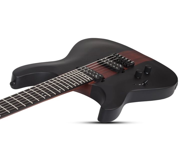 Schecter C-1 Rob Scallon, Venstrehånd Dark Roast 