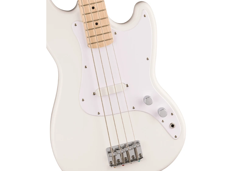 Squier Sonic Bronco Bass, Maple White Pickguard, Arctic White 