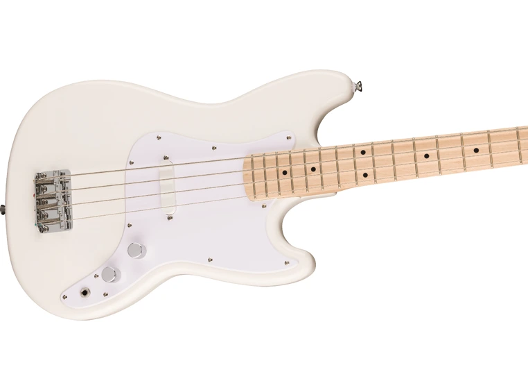 Squier Sonic Bronco Bass, Maple White Pickguard, Arctic White 