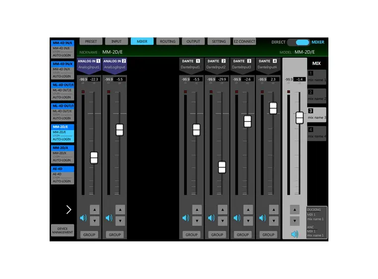 Tascam MM-2D-X 2-kanals Dante Converter med DSP 