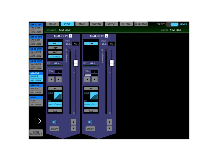 Tascam MM-2D-X 2-kanals Dante Converter med DSP 