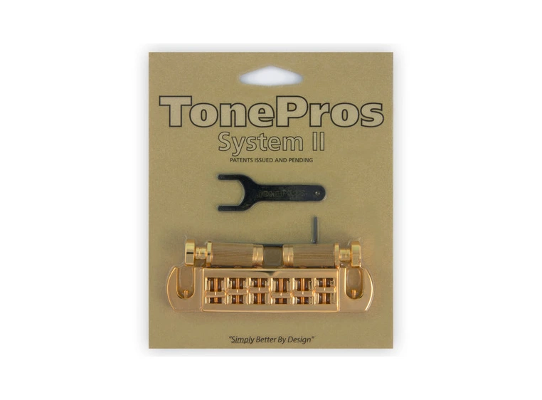 TonePros AVT2G G - Wraparound Bridge with SS1 Locking Studs - Gold 