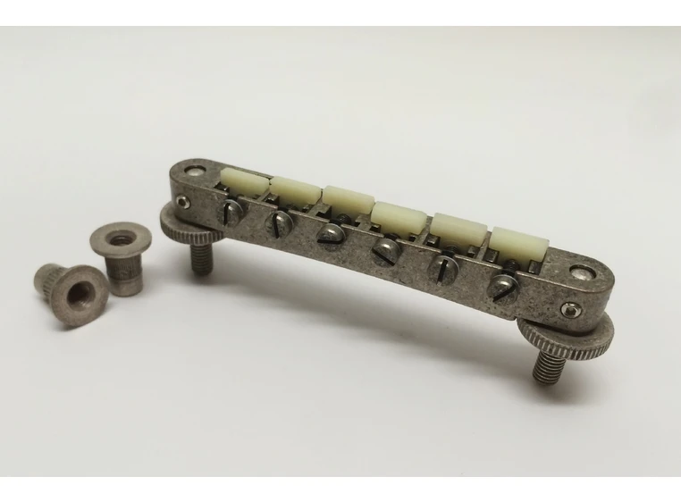 TonePros NVR2 N - Tune-O-Matic Bridge (Standard Nashville Posts) - Nickel 