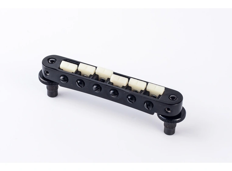 TonePros TP6G B - Standard Tune-O-Matic Bridge with G Formula Saddles - Black 