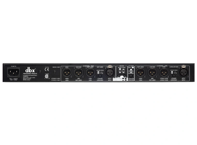 dbx 234XL stereo 2/3-veis, mono 4-veis delefiter, XLR 