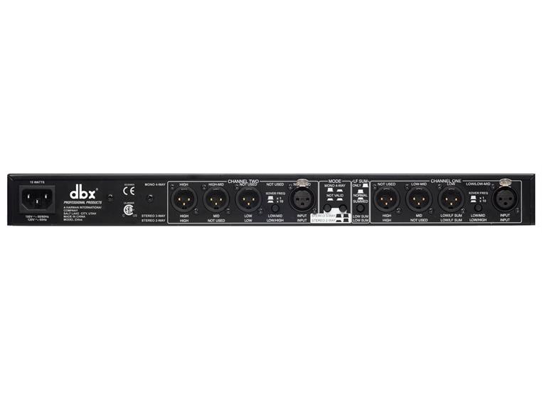 dbx 234Xs stereo 2/3-veis, mono 4-veis delefiter, XLR