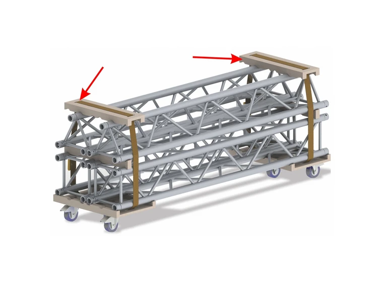 CONTESTAGE BT-Truss 29-Trolly top Enkel transport og lagring av Truss 