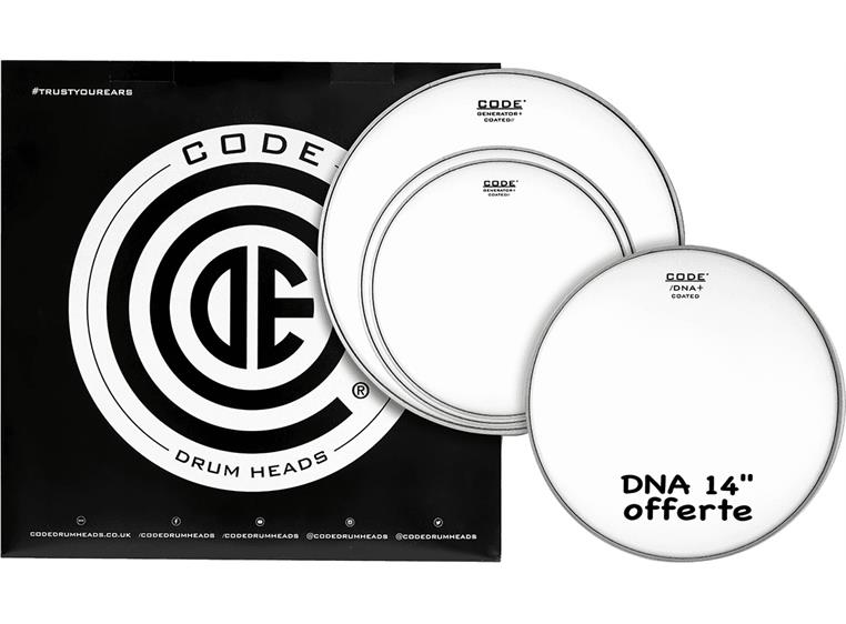 Code Drumheads TPGENCTDS, Generator Standard Pack 12,13,16" coated + 14" DNA