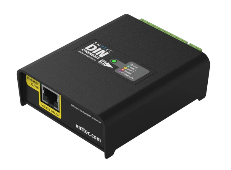 Enttec DIN Ethergate DMX/RDM gateway for for DIN-rail 