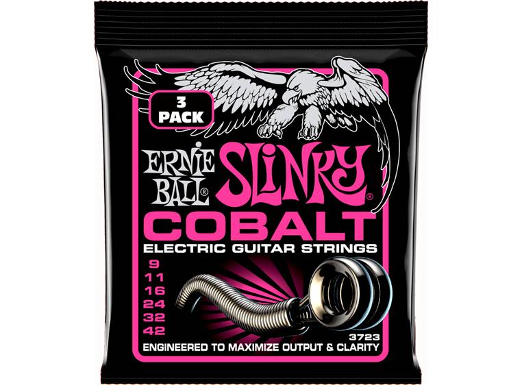 Ernie Ball EB-3723 Cobalt Super Slinky (009-042) 3-pack