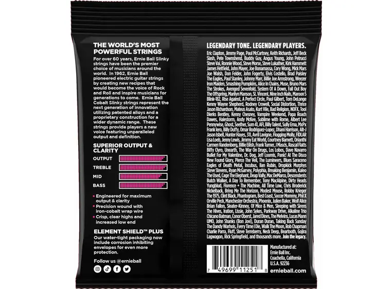 Ernie Ball EB-3723 Cobalt Super Slinky (009-042) 3-pack 