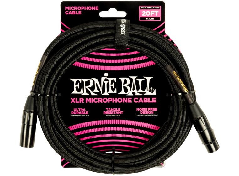 Ernie Ball EB-6392 Mikrofonkabel 6m med vevd ytre kappe