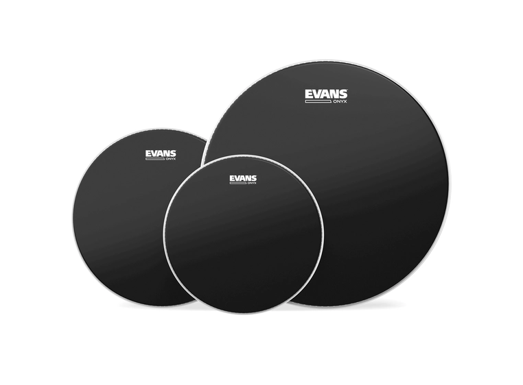Evans ETP-ONX2-R Tom Pack ONYX Black Coated Rock 10, 12, 16 
