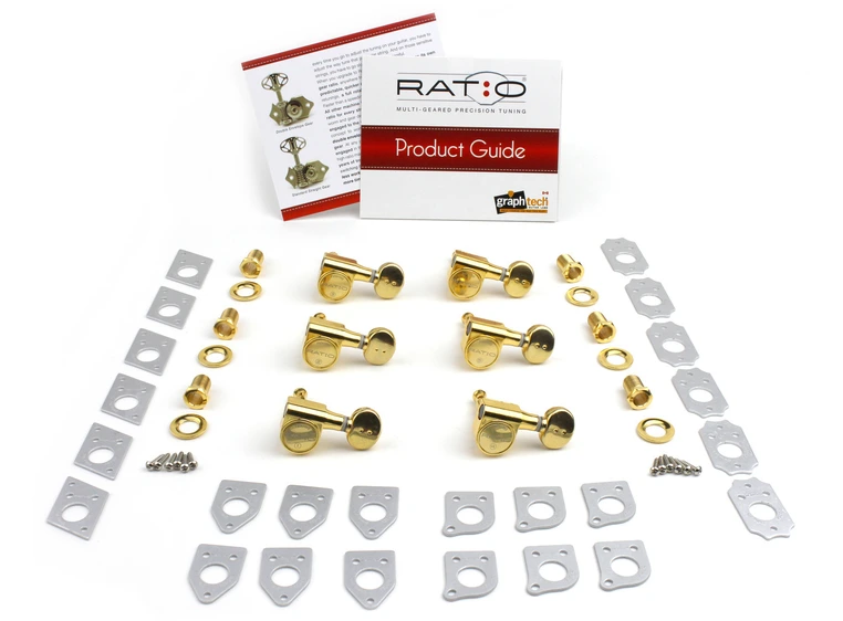 Graph Tech PRN-2731-G0 Ratio Electric Guitar Machine Heads (Left) - Gold 
