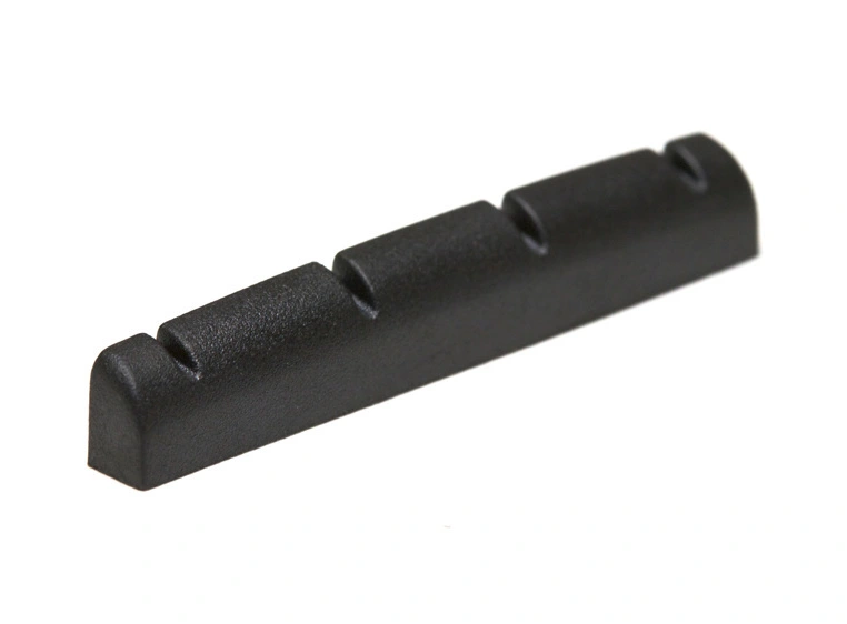 Graph Tech PT-1250-00 Black TUSQ XL Slotted Ukulele Nut - Rounded, Flat 