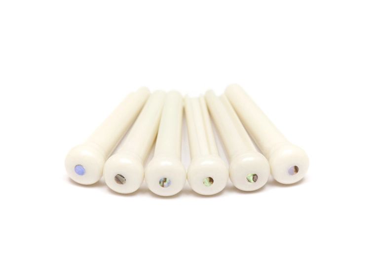 Graph Tech TUSQ PP-1182-00 - T-Style Bridge Pins - White - w/Paua Shell Inlay 