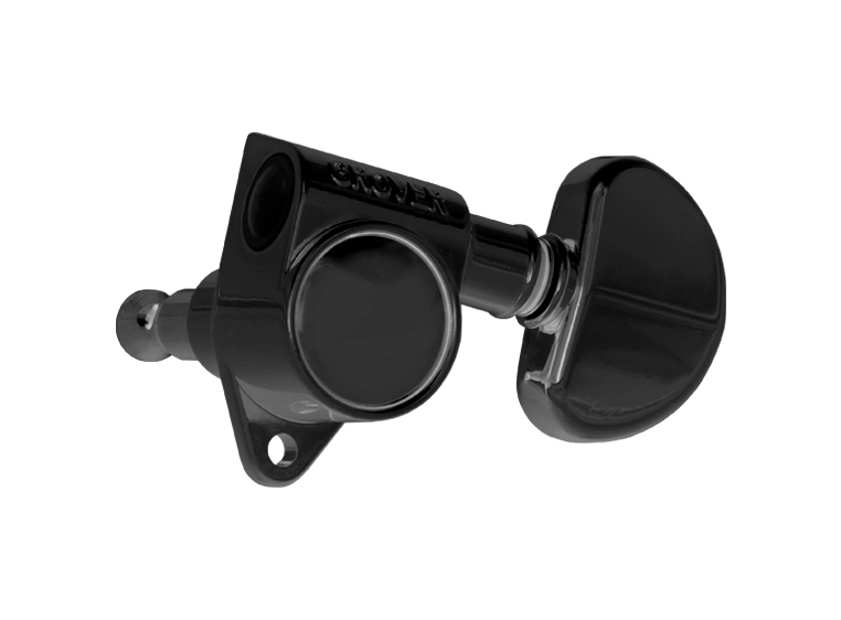 Grover 102BC Original Rotomatics Guitar Machine Heads, 3+3 - Black Chrome 