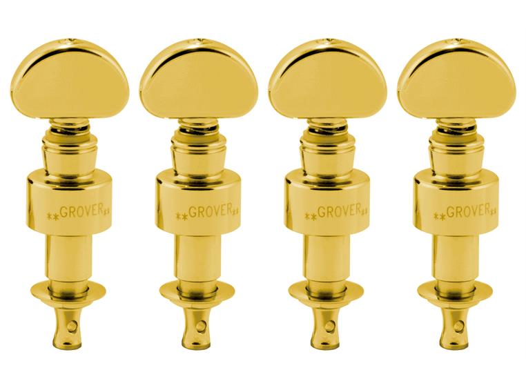 Grover 119G Geared Banjo Pegs w/Metal Button - 4 pcs, Gold
