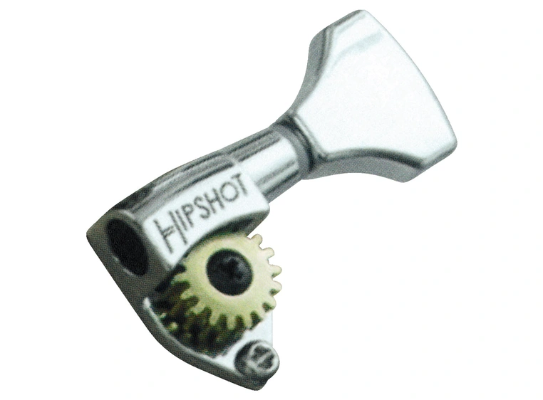 Hipshot Classic Open Guitar Tuning Machines - Bass Side (Left) - Chrome 