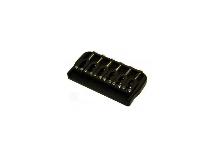 Hipshot Fixed Guitar Bridge for 6-String, .125" / 3.2 mm - Black 