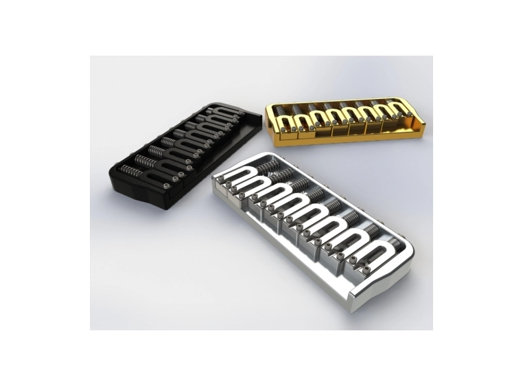 Hipshot Fixed Guitar Bridge for 8-String, .175" / 4.5 mm - Black 