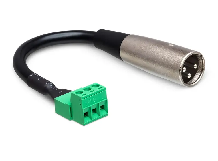 Hosa low-voltage adapter XLR M Til Phoenix XLR3M-PHX3M 