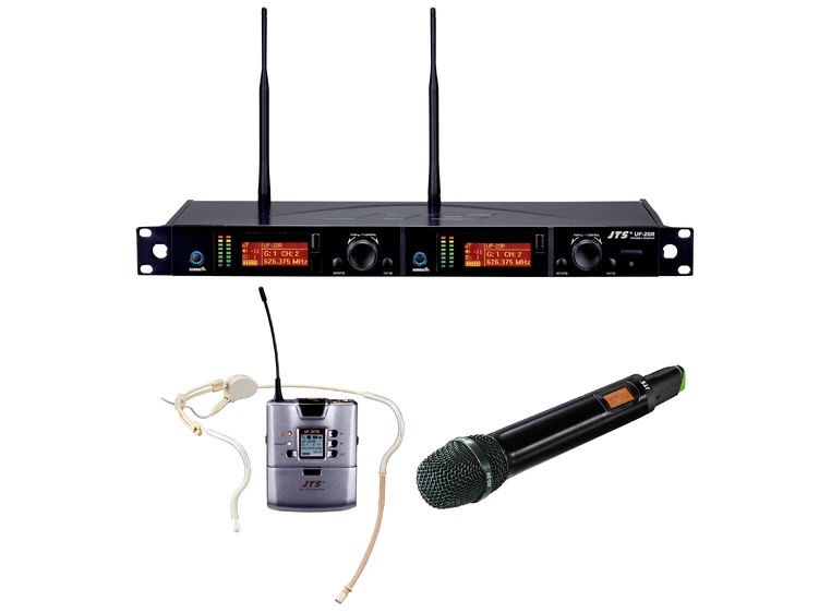 JTS UF-20R/MIX Trådløst system 2-kanals trådløst system, hånd+hodebøyle 