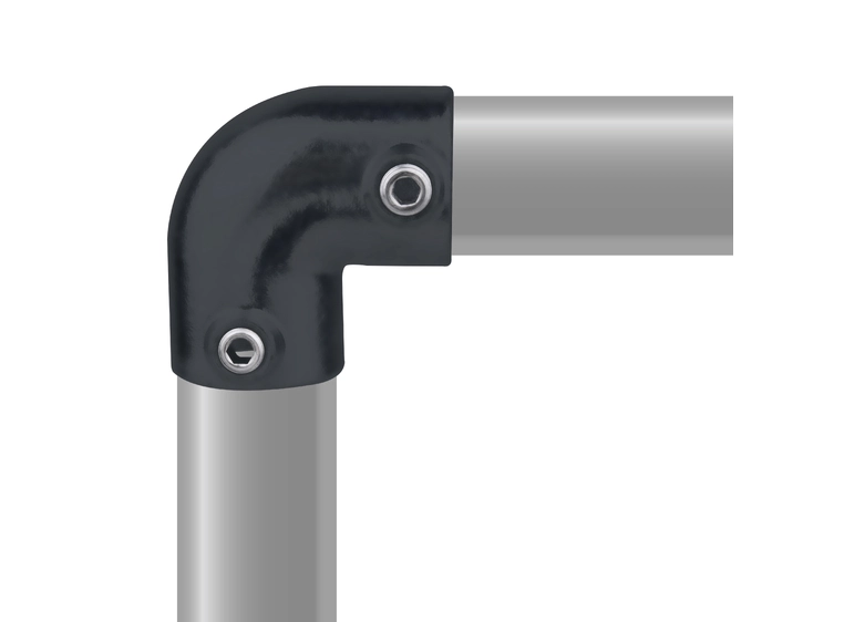 KUPO KPC-125B rør clamp hjørne Ø48mmrørklemme.TUV.Sortmatt. 