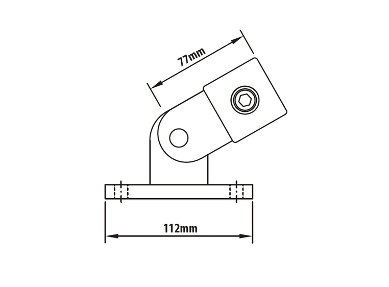 KUPO KPC-169B svivelbase Ø48mmrørklemme.TUV.Sortmatt. 