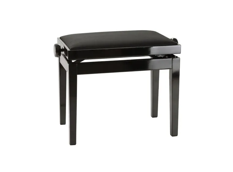 K&M 13961 Pianobenk.Sort blank finish Sort fløyel 
