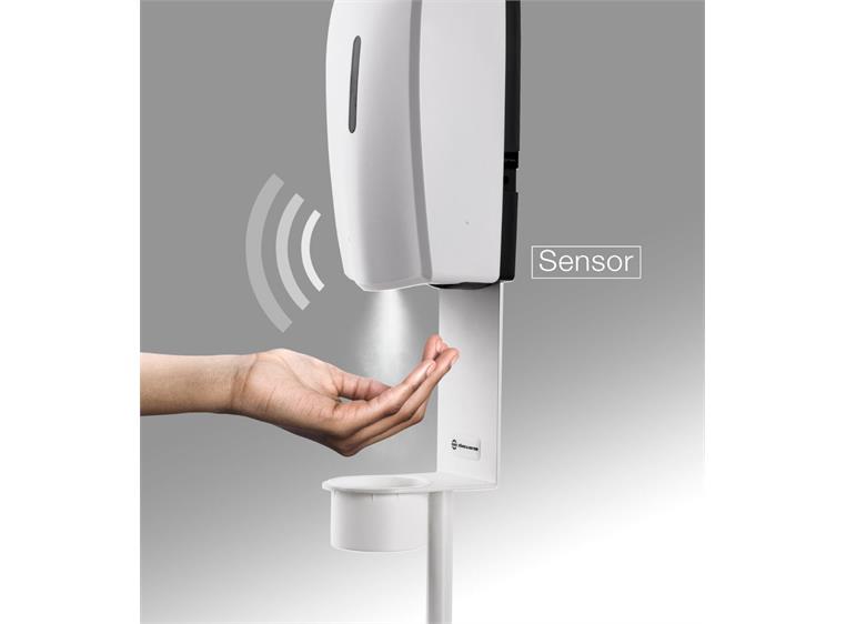 K&M 80329 Disinfectant stand incl. sensor dispenser, white