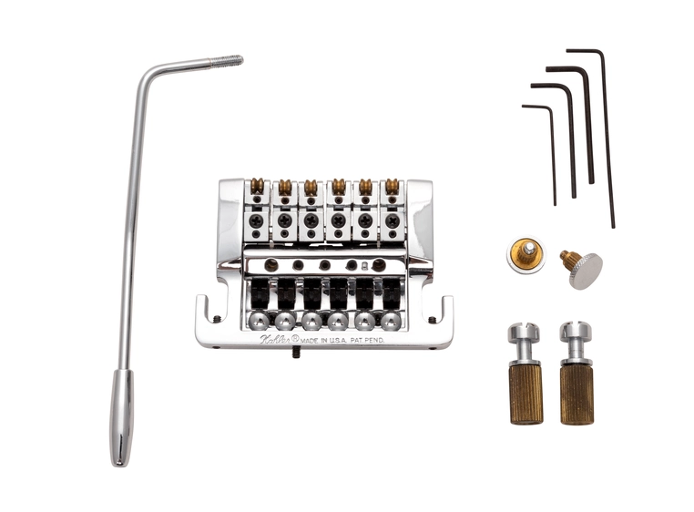 Kahler 2220 - Stud Mount Guitar Tremolo (Brass Cam / Brass Saddles) - Chrome 