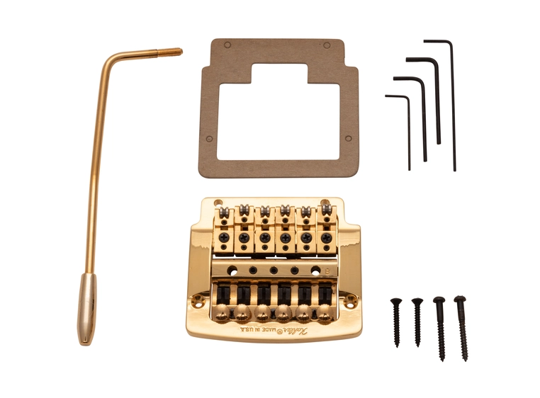 Kahler 2315 - Flat Mount Guitar Tremolo (Brass Cam / Steel Saddles) - Gold 