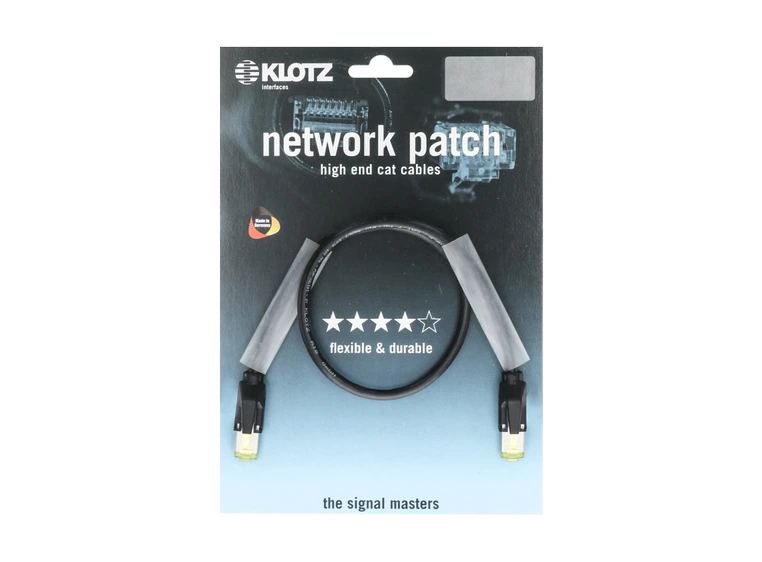 Klotz CP6RR professional CAT6 patch cable RJ45 3 m 
