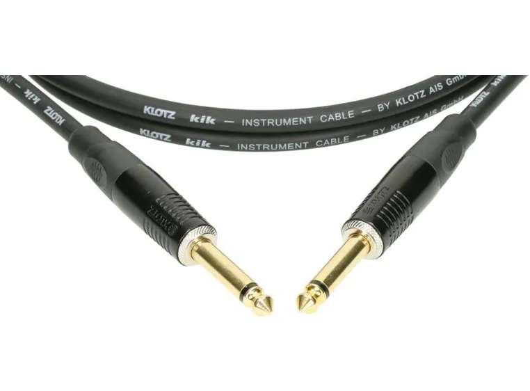 Klotz KIK Instr.Cable straight gold jacks bk 9m 