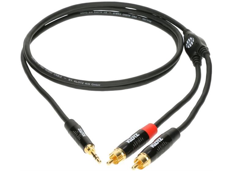 Klotz KY7 MiniLink Pro y-cable Minijack - 2 x RCA 90cm