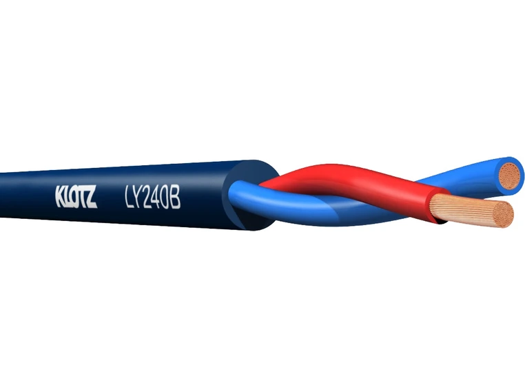 Klotz LY240 twinaxial speaker cable blue 2x4.0 200m 