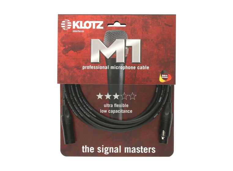 Klotz M1 professional microphone cable Sort Klotz XLR 0,3m 