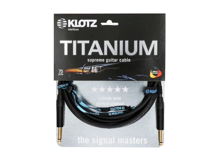 Klotz TI-PR TITANIUM supreme guitar cable str-angl 4,5m 