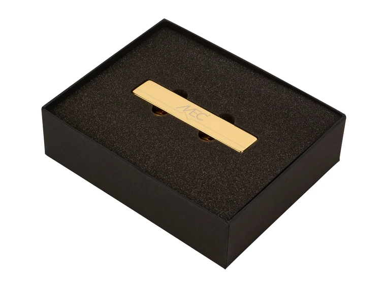 MEC Active J-Style Bass Pickup (Short) Metal Cover, 4-String Neck - Gold 