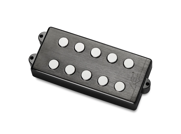MEC Passive MM-Style Bass Pickup Metal Cover, 5-Str Bridge BBChrome 