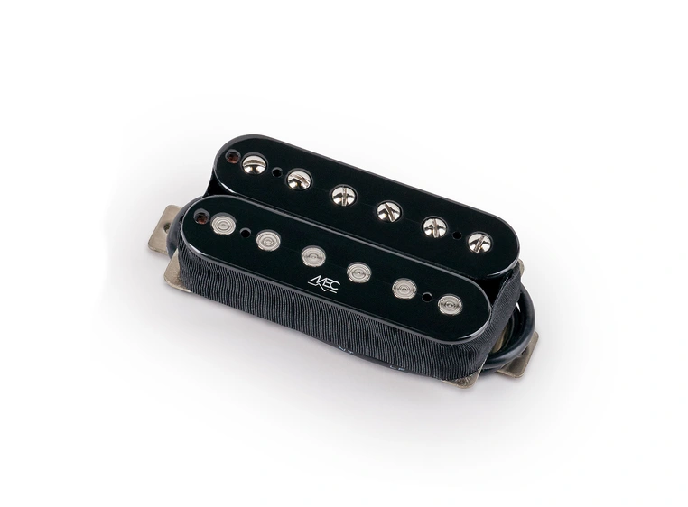MEC Vintage Alnico V Humbucker Guitar Pickup, Open Bobbin, Neck - Black 