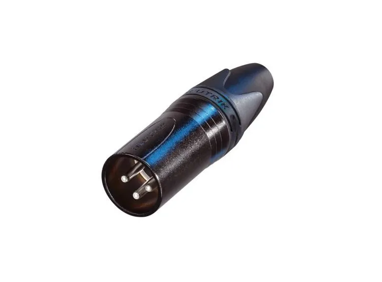 Neutrik NC3MXX-HA-BAG XLR plugg 3P Han Sort B-Crimp 